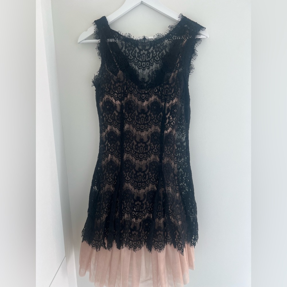 Betsy & Adam Black Tulle Dress - Size 2
